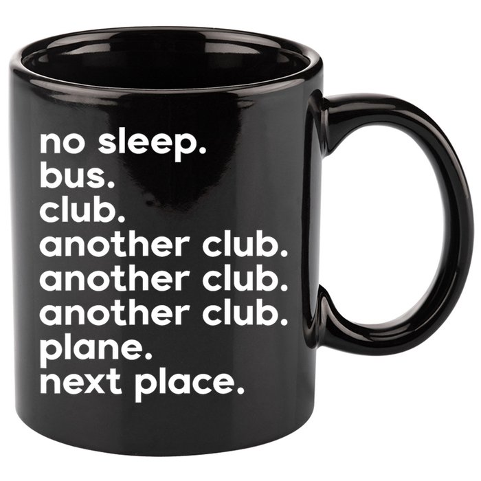 No Sleep Bus Club Another Club Plane Next Place 11oz C Handle Ceramic Mug