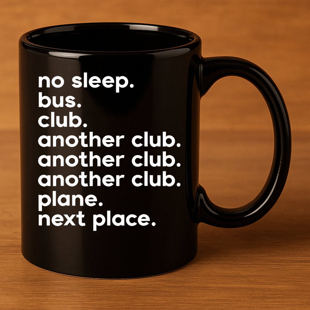 No Sleep Bus Club Another Club Plane Next Place 11oz C Handle Ceramic Mug