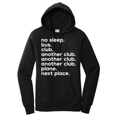 No Sleep Bus Club Another Club Plane Next Place Women's Pullover Hoodie
