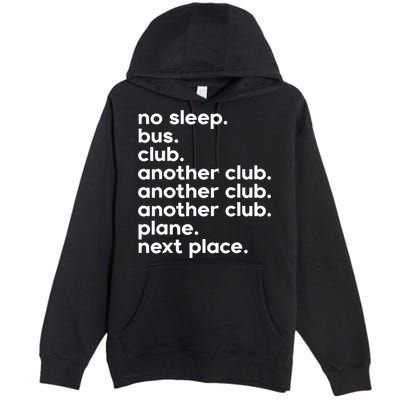 No Sleep Bus Club Another Club Plane Next Place Premium Pullover Hoodie