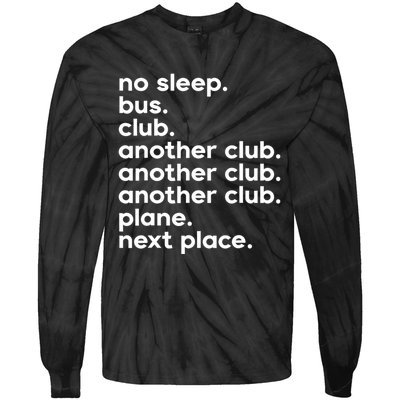 No Sleep Bus Club Another Club Plane Next Place Tie-Dye Long Sleeve Shirt