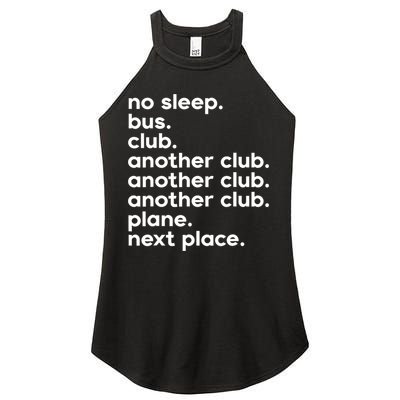 No Sleep Bus Club Another Club Plane Next Place Women's Perfect Tri Rocker Tank