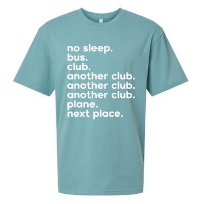 No Sleep Bus Club Another Club Plane Next Place Sueded Cloud Jersey T-Shirt