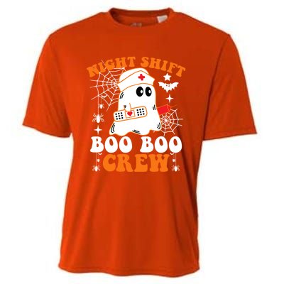 Night Shift Boo Boo Crew Gift Funny Nurse Ghost Halloween Gift Cooling Performance Crew T-Shirt