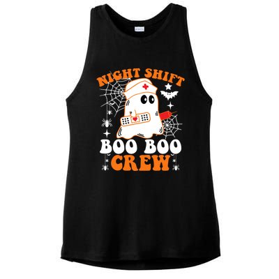 Night Shift Boo Boo Crew Gift Funny Nurse Ghost Halloween Gift Ladies PosiCharge Tri-Blend Wicking Tank