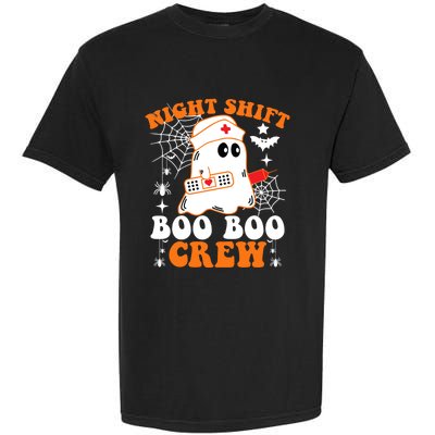 Night Shift Boo Boo Crew Gift Funny Nurse Ghost Halloween Gift Garment-Dyed Heavyweight T-Shirt