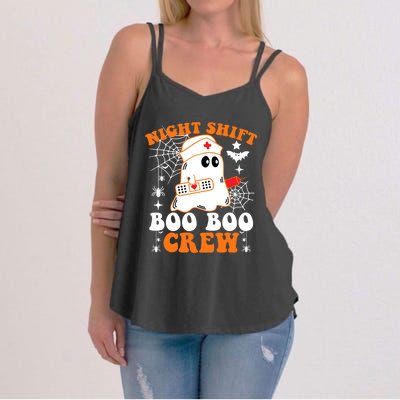 Night Shift Boo Boo Crew Gift Funny Nurse Ghost Halloween Gift Women's Strappy Tank