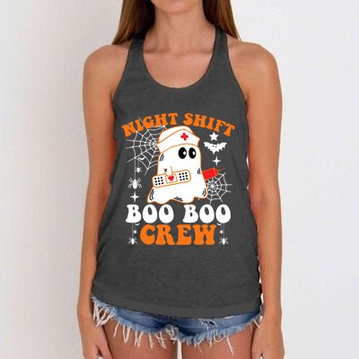 Night Shift Boo Boo Crew Gift Funny Nurse Ghost Halloween Gift Women's Knotted Racerback Tank