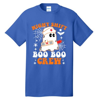 Night Shift Boo Boo Crew Gift Funny Nurse Ghost Halloween Gift Tall T-Shirt