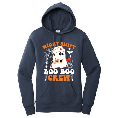 Night Shift Boo Boo Crew Gift Funny Nurse Ghost Halloween Gift Women's Pullover Hoodie