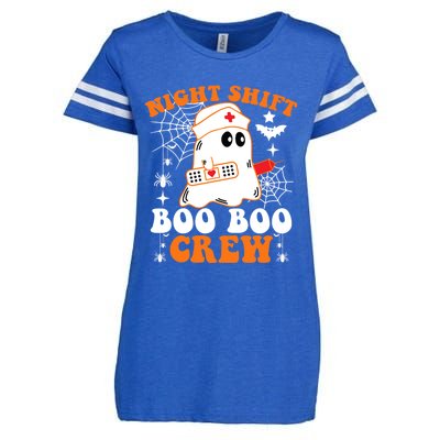 Night Shift Boo Boo Crew Gift Funny Nurse Ghost Halloween Gift Enza Ladies Jersey Football T-Shirt