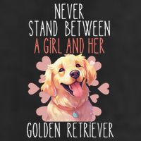 Never Stand Between A And Her Golden Retriever Dog Love Adult Drive Performance Visor