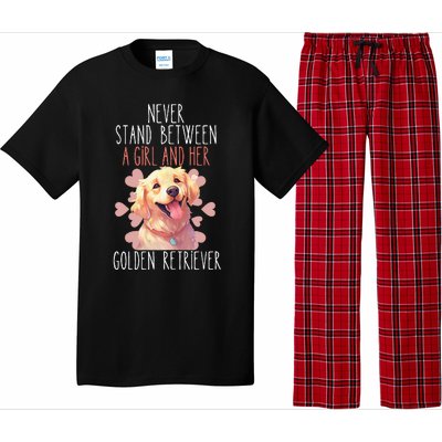 Never Stand Between A And Her Golden Retriever Dog Love Pajama Set