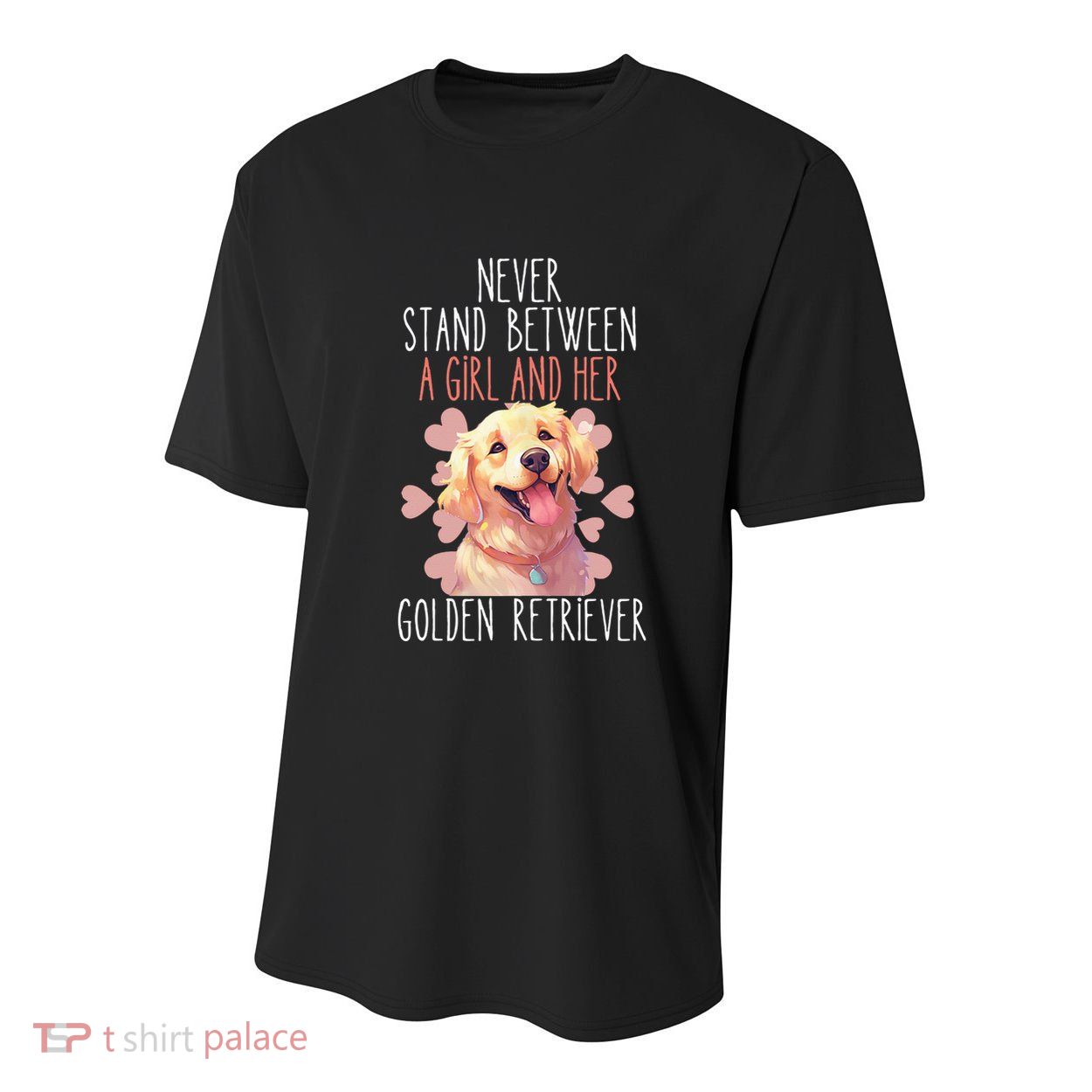 Never Stand Between A And Her Golden Retriever Dog Love Youth Performance Sprint T-Shirt