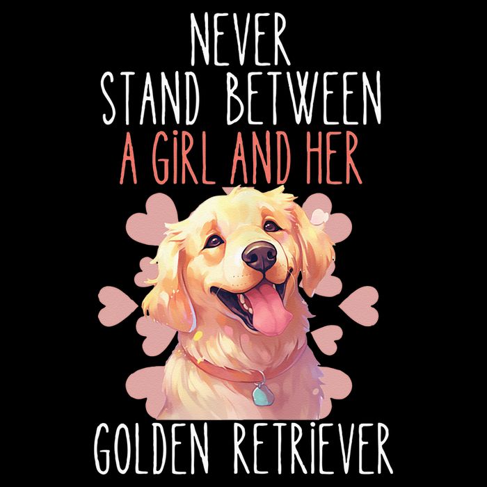 Never Stand Between A And Her Golden Retriever Dog Love Zip Tote Bag