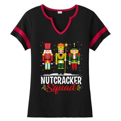 Nutcracker Squad Ballet Dance Matching Family Xmas Ladies Halftime Notch Neck Tee