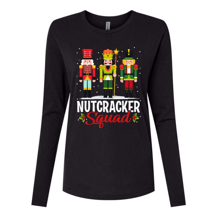 Nutcracker Squad Ballet Dance Matching Family Xmas Womens Cotton Relaxed Long Sleeve T-Shirt