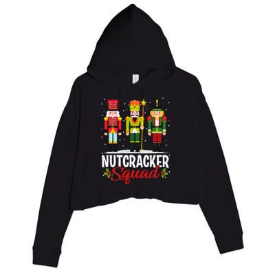 Nutcracker Squad Ballet Dance Matching Family Xmas Crop Fleece Hoodie