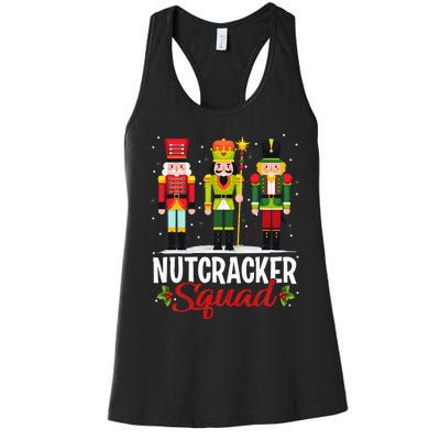 Nutcracker Squad Ballet Dance Matching Family Xmas Women's Racerback Tank