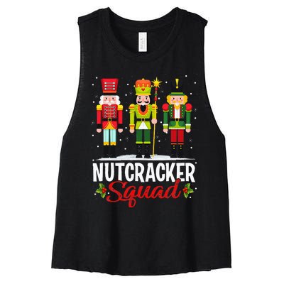 Nutcracker Squad Ballet Dance Matching Family Xmas Women's Racerback Cropped Tank