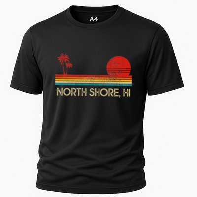 North Shore Beach Hawaii Surf Surfer Retro Sunset Vintage Performance Shirt