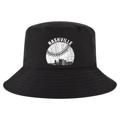 Nashville Skyline Baseball Fan Vintage Nashville Baseball Cool Comfort Performance Bucket Hat