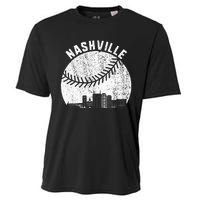 Nashville Skyline Baseball Fan Vintage Nashville Baseball Cooling Performance Crew T-Shirt