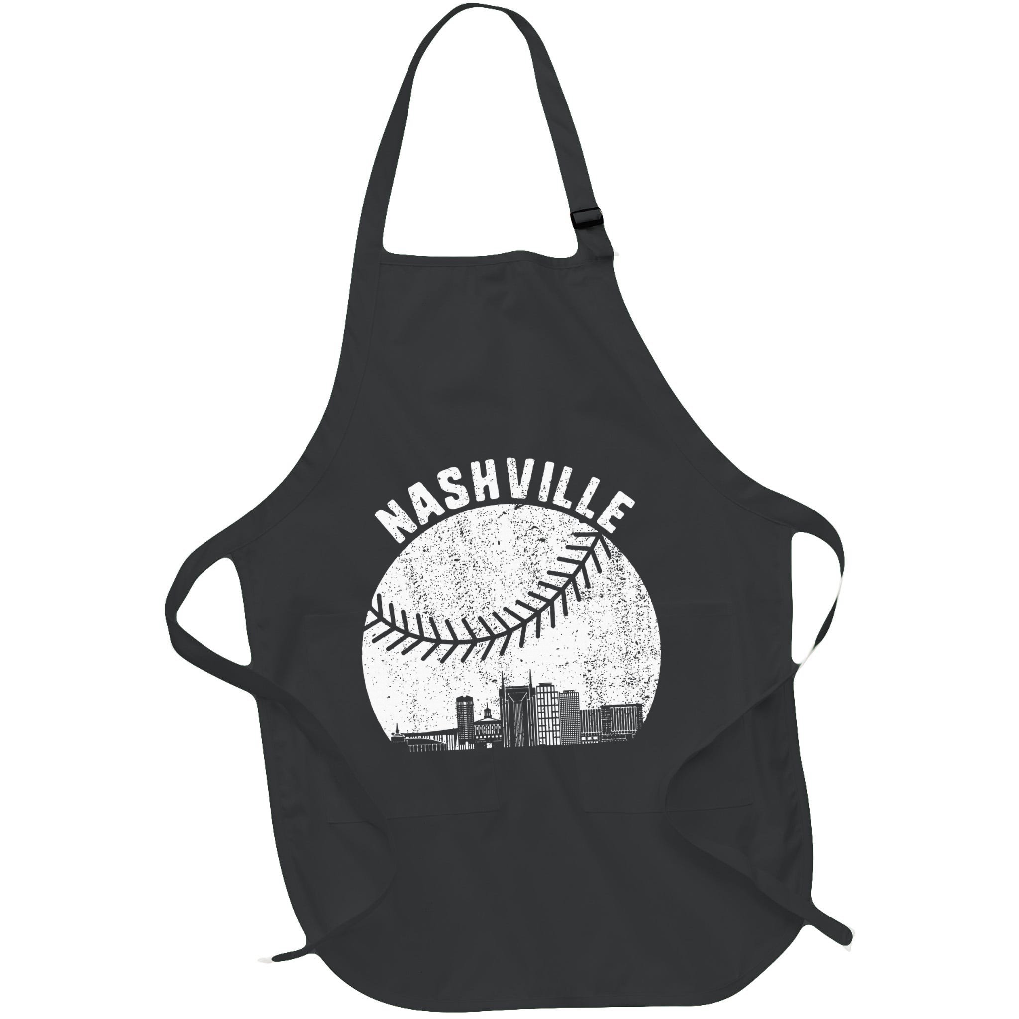 Nashville Skyline Baseball Fan Vintage Nashville Baseball Apron