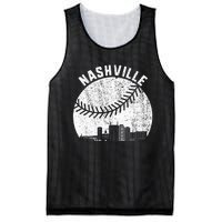 Nashville Skyline Baseball Fan Vintage Nashville Baseball Mesh Reversible Basketball Jersey Tank