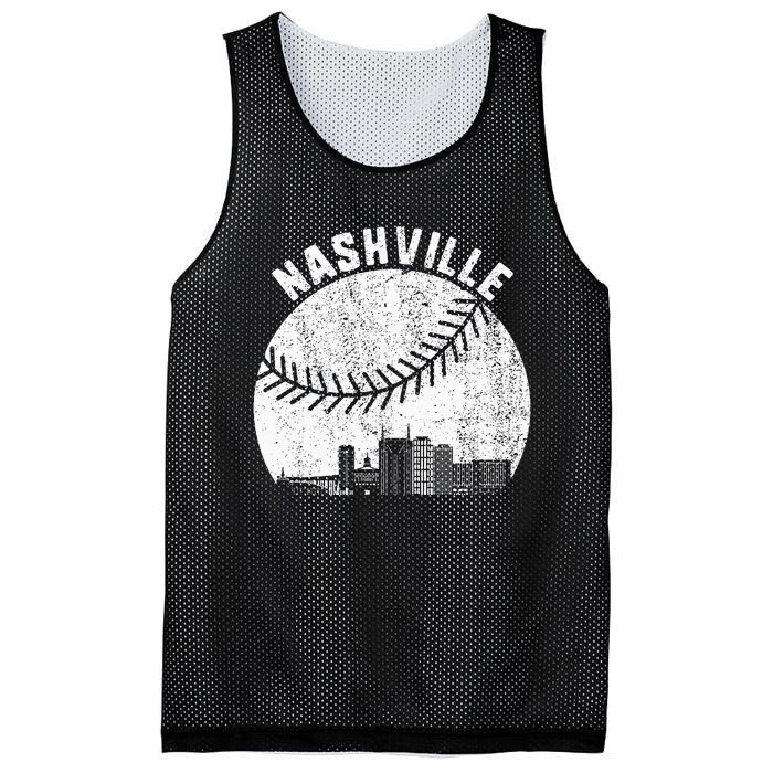 Nashville Skyline Baseball Fan Vintage Nashville Baseball Mesh Reversible Basketball Jersey Tank