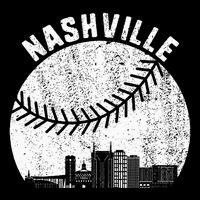 Nashville Skyline Baseball Fan Vintage Nashville Baseball Toddler T-Shirt