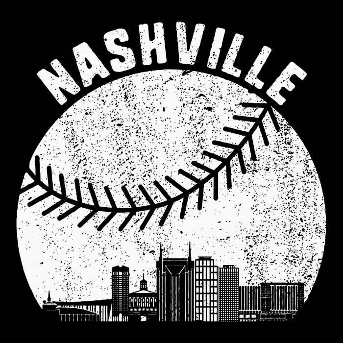 Nashville Skyline Baseball Fan Vintage Nashville Baseball Toddler T-Shirt