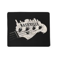 Nashville Skyline Bass Guitar Country Music City Souvenir Mousepad