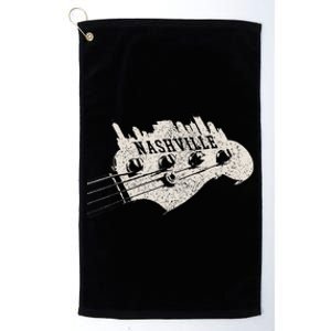 Nashville Skyline Bass Guitar Country Music City Souvenir Platinum Collection Golf Towel