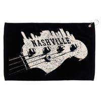 Nashville Skyline Bass Guitar Country Music City Souvenir Grommeted Golf Towel