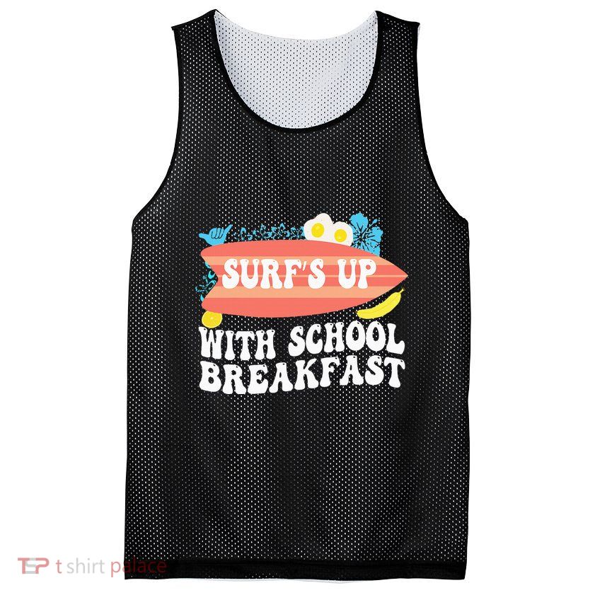 National School Breakfast Week Surfs Up Mesh Reversible Basketball Jersey Tank