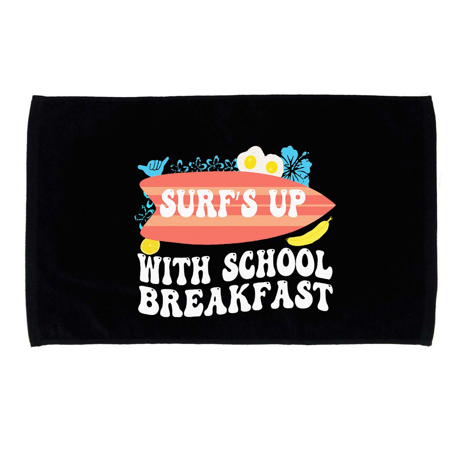 National School Breakfast Week Surfs Up Microfiber Hand Towel