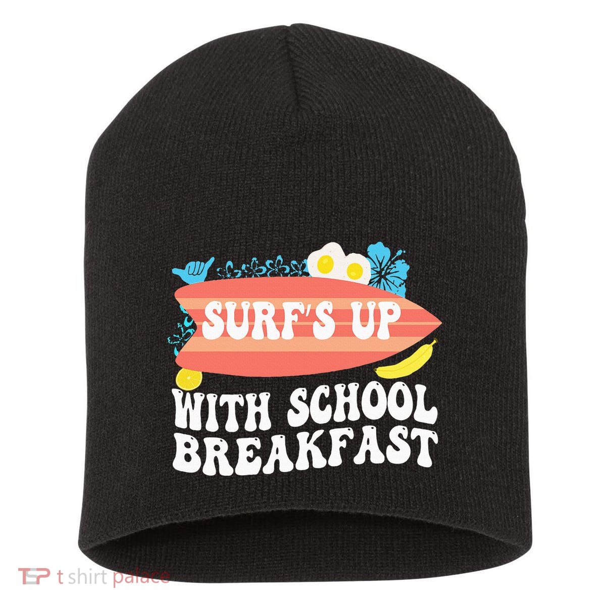 National School Breakfast Week Surfs Up Short Acrylic Beanie