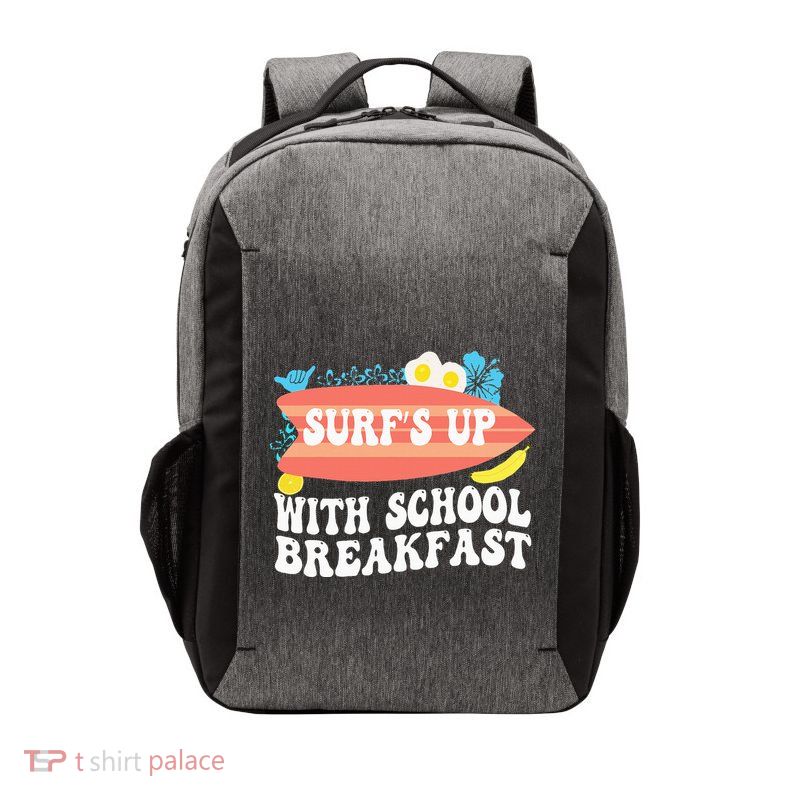 National School Breakfast Week Surfs Up Vector Backpack