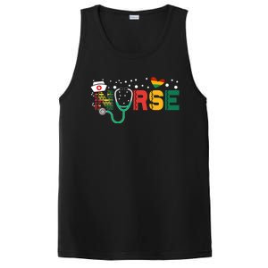 Nurse Stethoscope Black History Month African American Pride Gift PosiCharge Competitor Tank