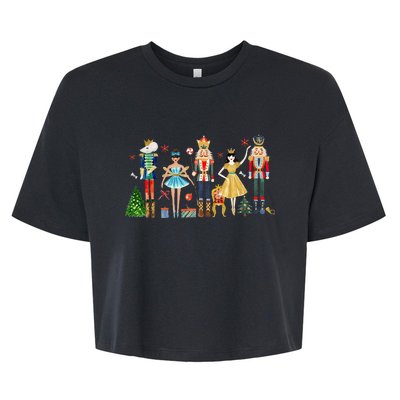 Nutcracker Squad Ballet Dance Christmas Matching Family Xmas Bella+Canvas Jersey Crop Tee