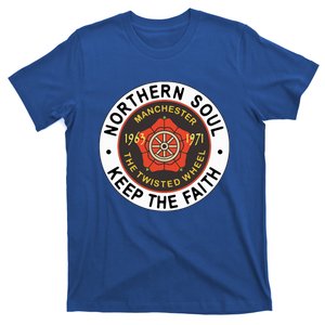 Northern Soul Badges Manchester Wheel Keep The Faith T-Shirt