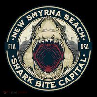 New Smyrna Beach Shark Bite Capital Of The World Graphic Sustainable Bucket Hat