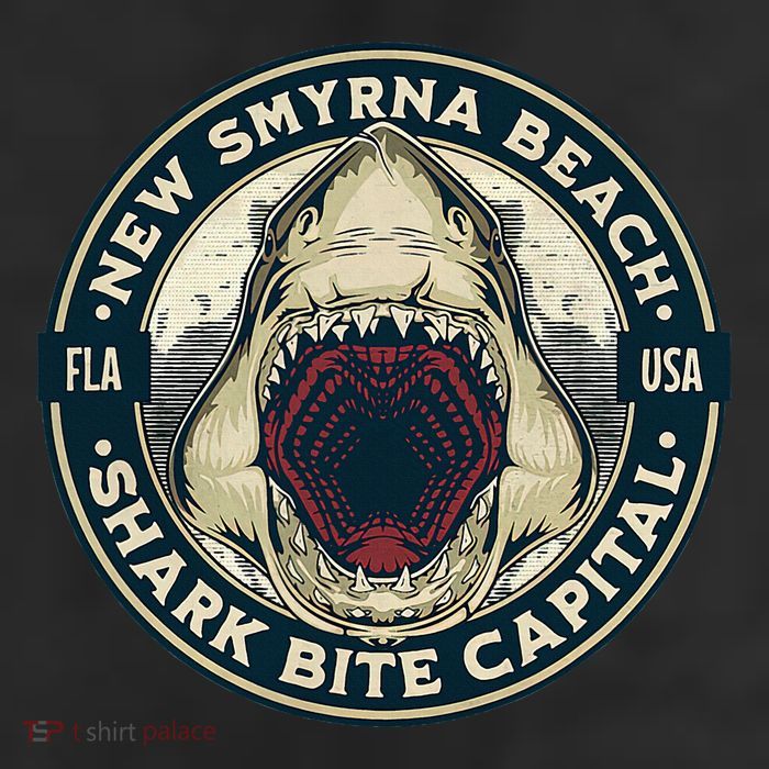 New Smyrna Beach Shark Bite Capital Of The World Graphic 11oz C Handle Ceramic Mug