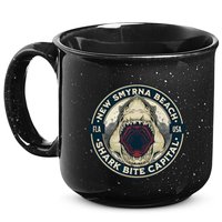 New Smyrna Beach Shark Bite Capital Of The World Graphic 15oz Campfire Ceramic Mug