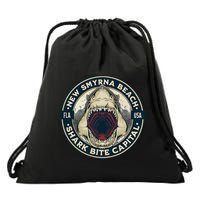 New Smyrna Beach Shark Bite Capital Of The World Graphic Drawstring Bag