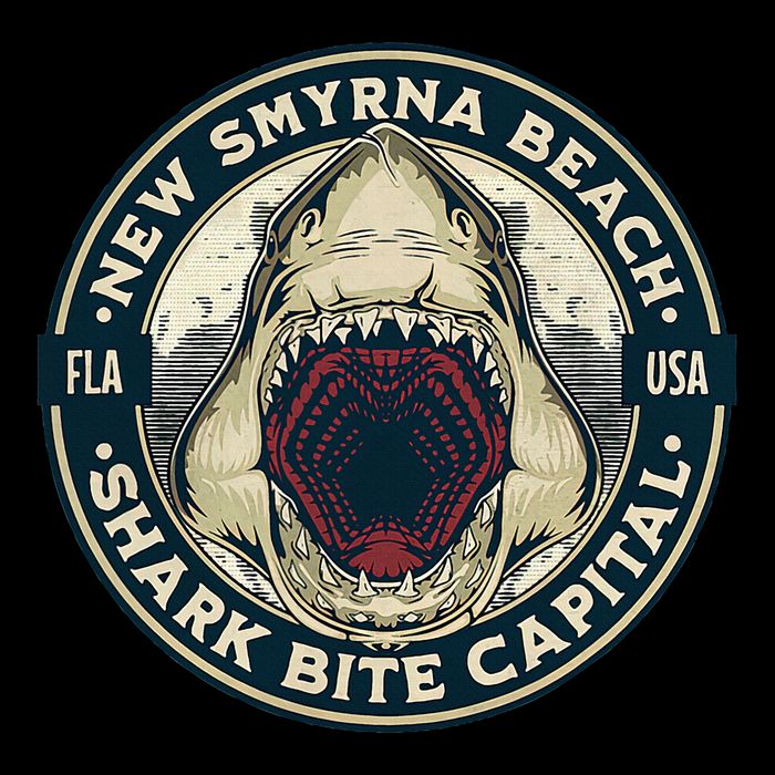 New Smyrna Beach Shark Bite Capital Of The World Graphic 16 in Basic Backpack