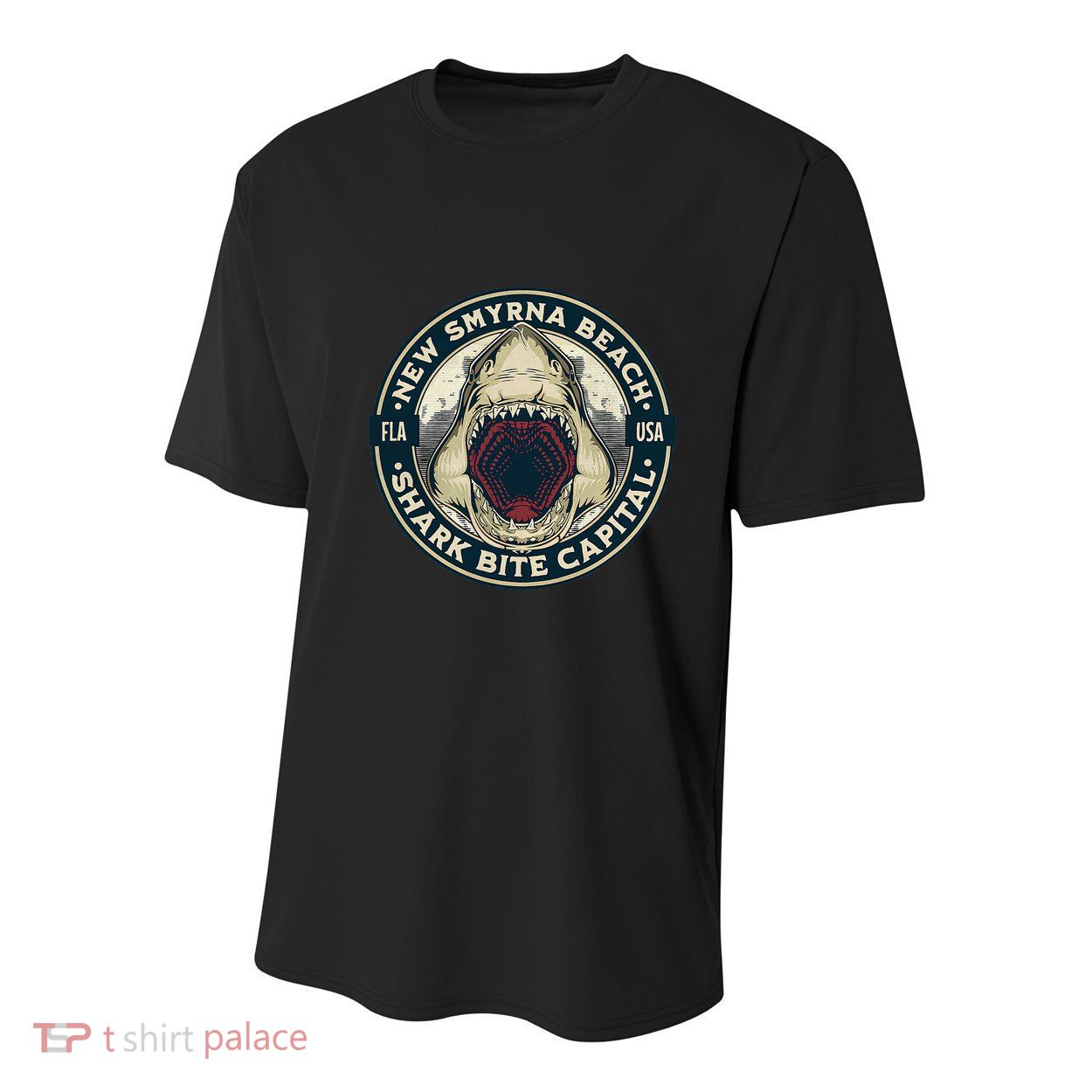 New Smyrna Beach Shark Bite Capital Of The World Graphic Youth Performance Sprint T-Shirt
