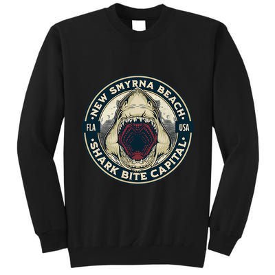 New Smyrna Beach Shark Bite Capital Of The World Graphic Tall Sweatshirt