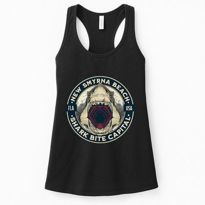 New Smyrna Beach Shark Bite Capital Of The World Graphic Womens Tank Top